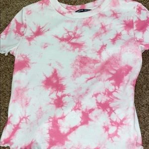 Pink and white marble top